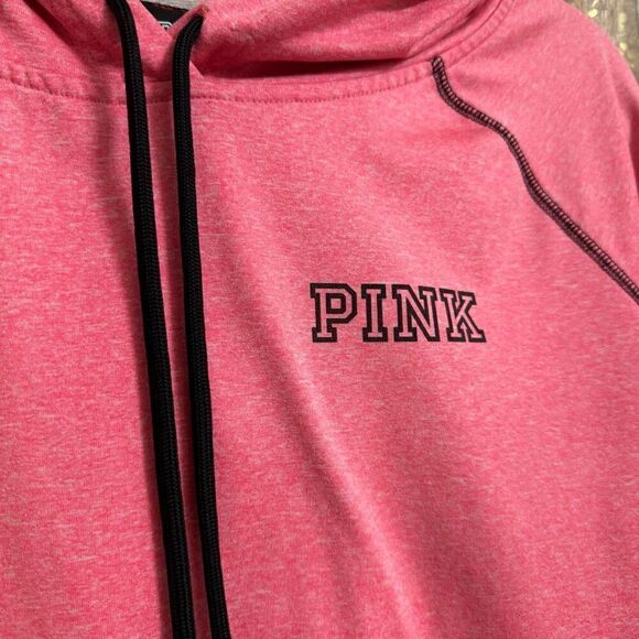 PINK Victorias Secret Hot Pink Heather Active Pullover Sweater Large - Picture 3 of 7